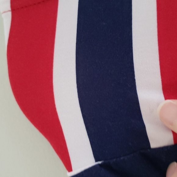 Liberty Park Swing Dress XL Red White Blue Casual Soft Short Sleeve Patriotic - Picture 12 of 12